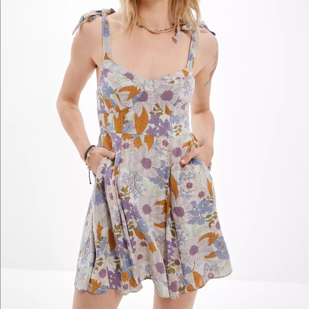 AE Floral Corset Mini Dress